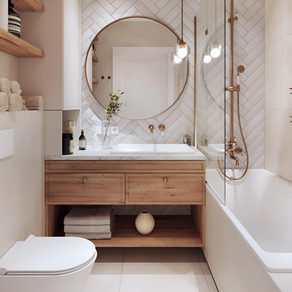 Дизайн-проект ванної кімнати у скандинавському стилі під ключ