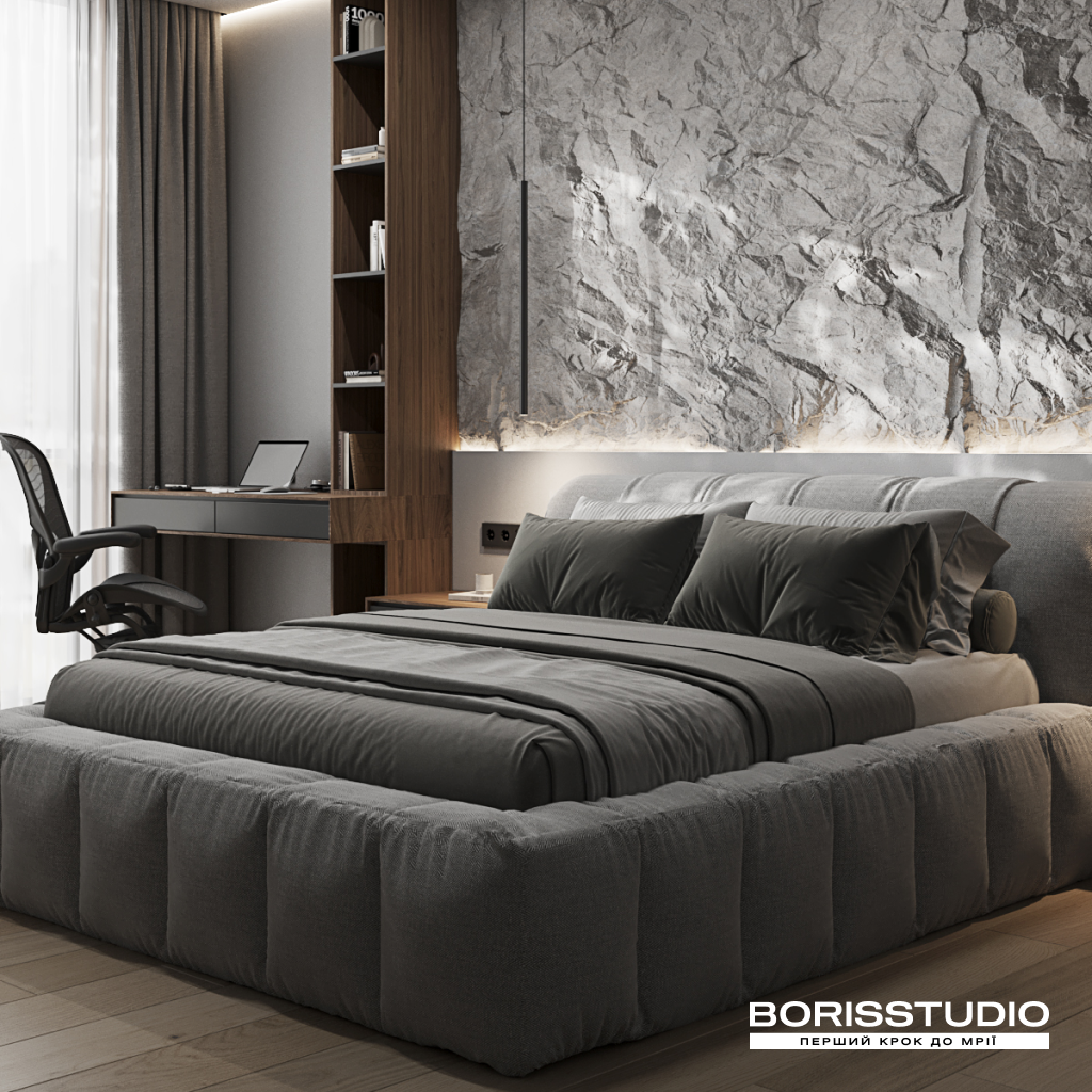 Угольно-серый цвет в дизайне интерьера