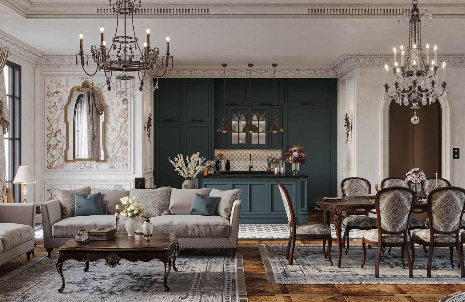 Дизайн-проєкт інтер’єру у вінтажному стилі №2