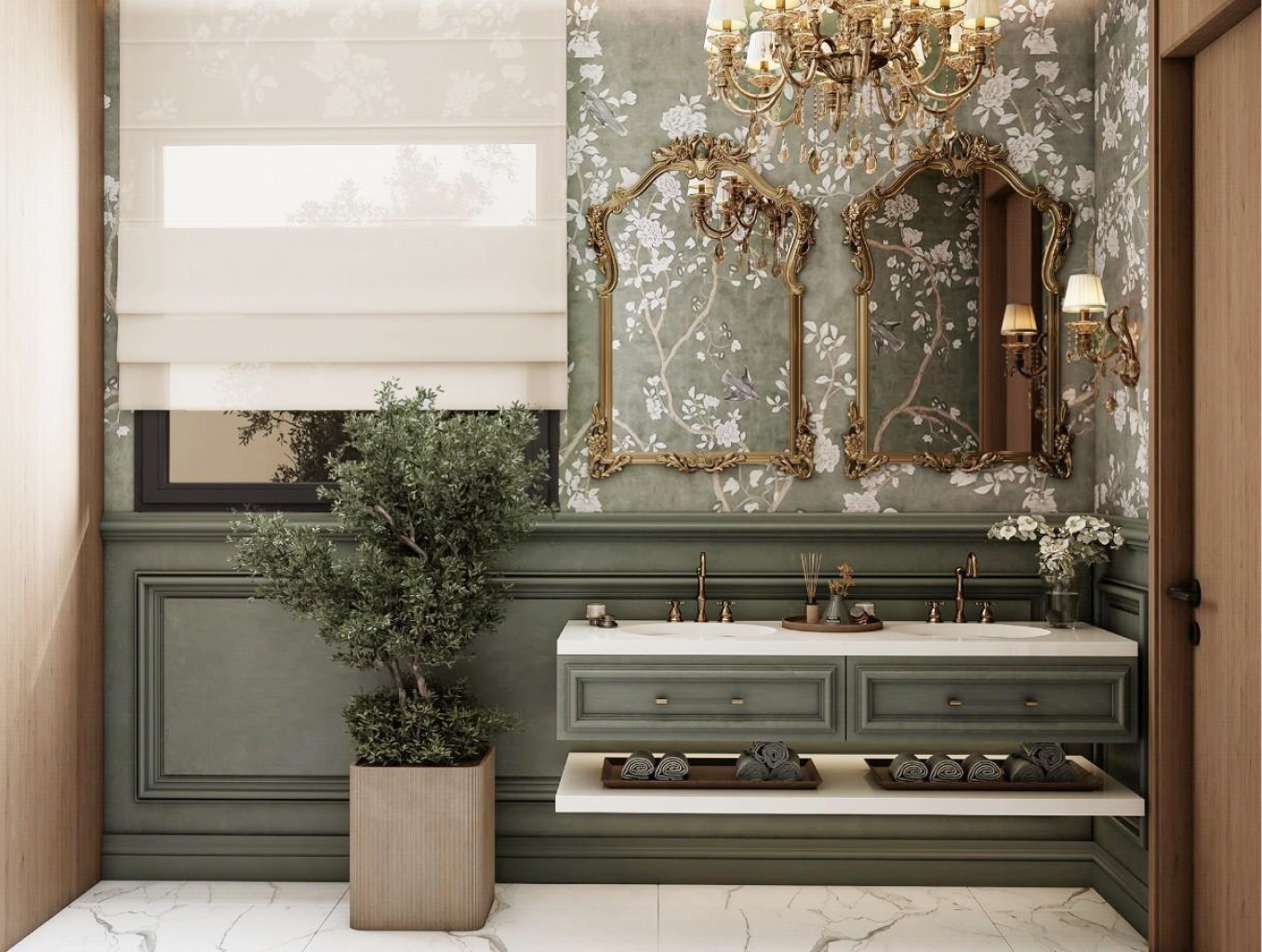 Дизайн ванної кімнати у вінтажному стилі №5