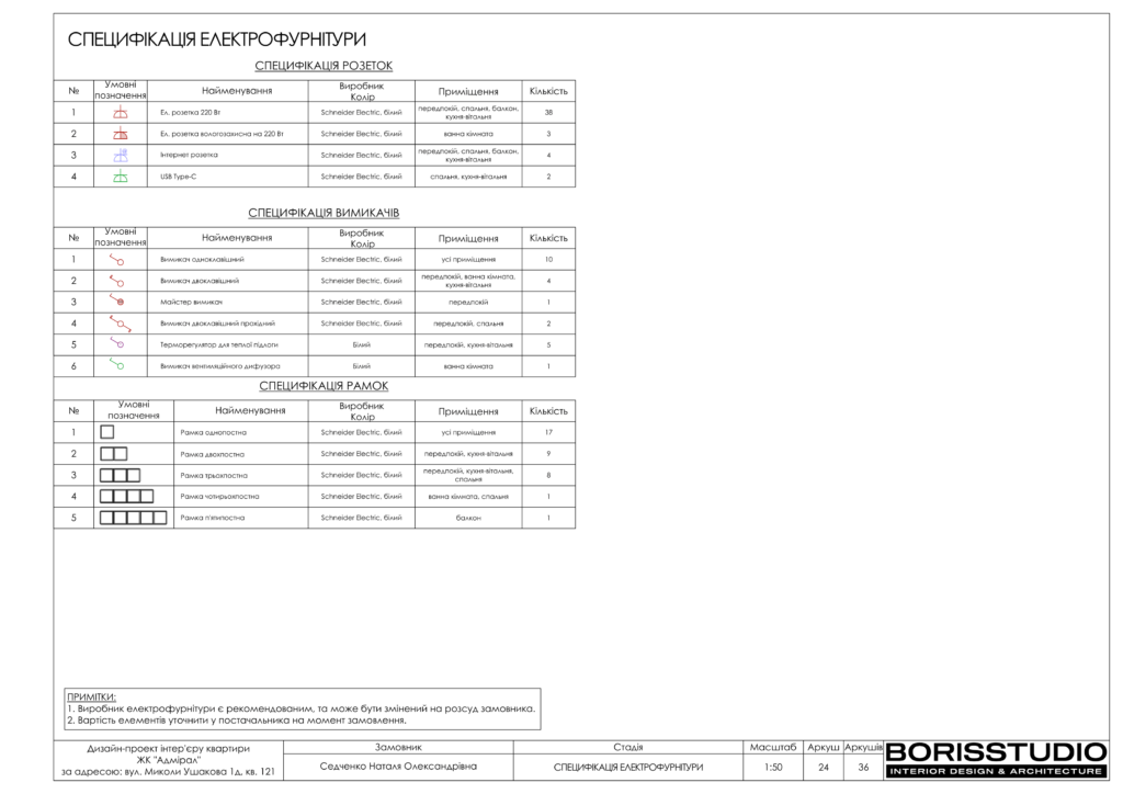 Альбом проекту двокімнатної квартири в ЖК "Адмірал", Фото №25