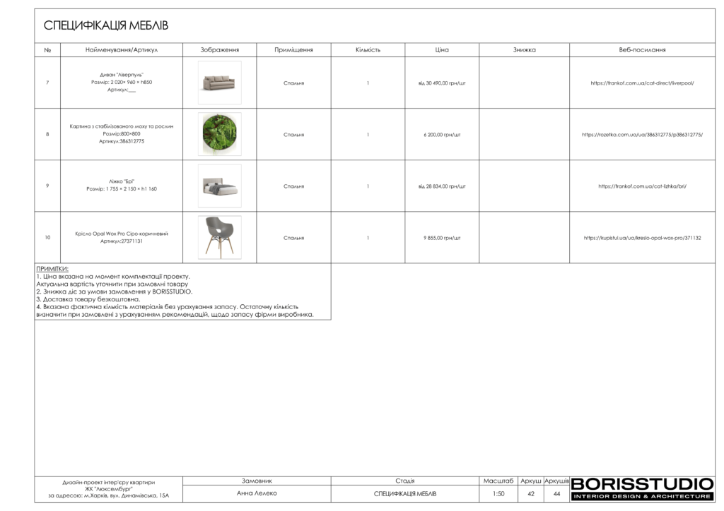 Альбом дизайн-проекту однокімнатної квартири в ЖК Люксембург, Фото №43