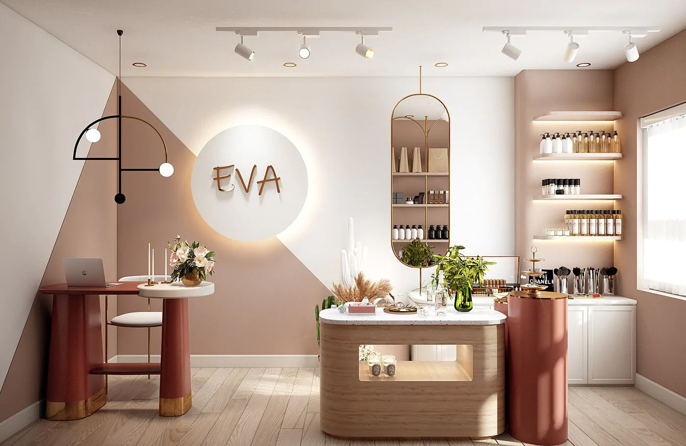 Дизайн салону краси у стилі лофт