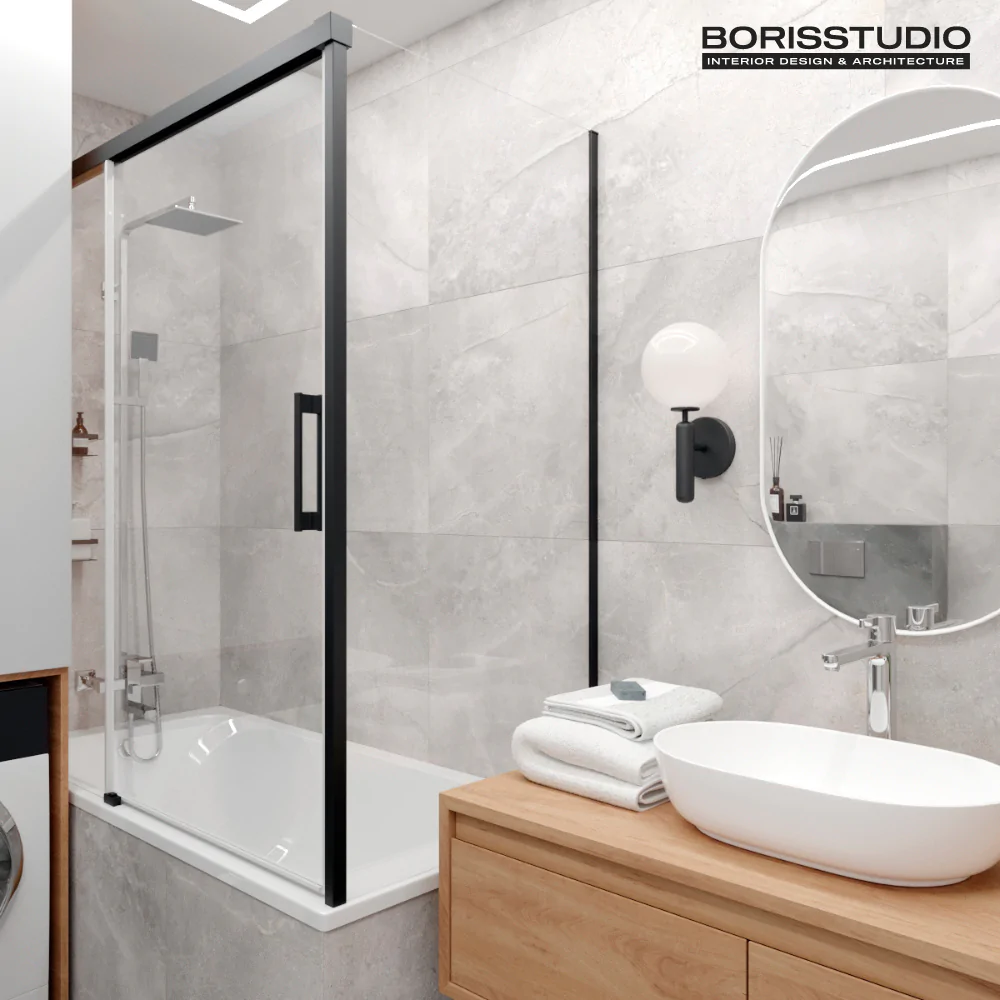 ванна в стилі мінімалізм