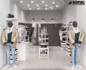 Дизайн інтер’єру магазину жіночого одягу та взуття