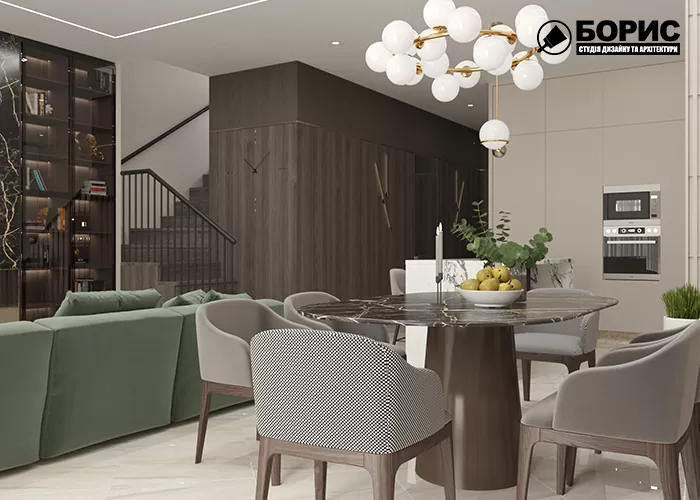 Візуалізація інтер'єру в Харкові, вітальня-кухня