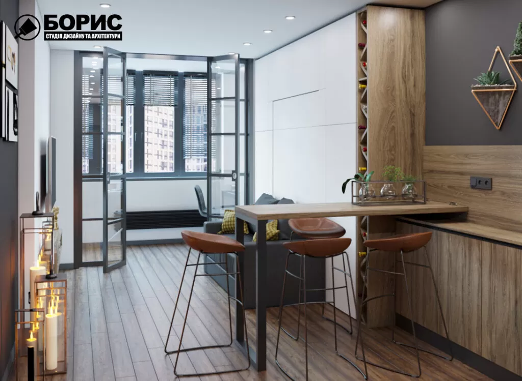 Дизайн інтер’єру квартири-студії