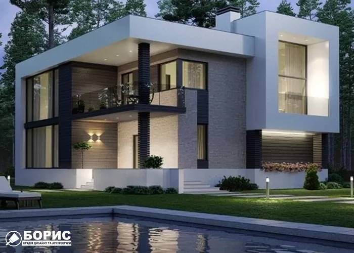 Будинок котеджного типу з сучасним дизайном в Харкові.