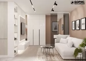 Дизайн-проект інтер’єру трикімнатної квартири по вулиці Полтавський Шлях
