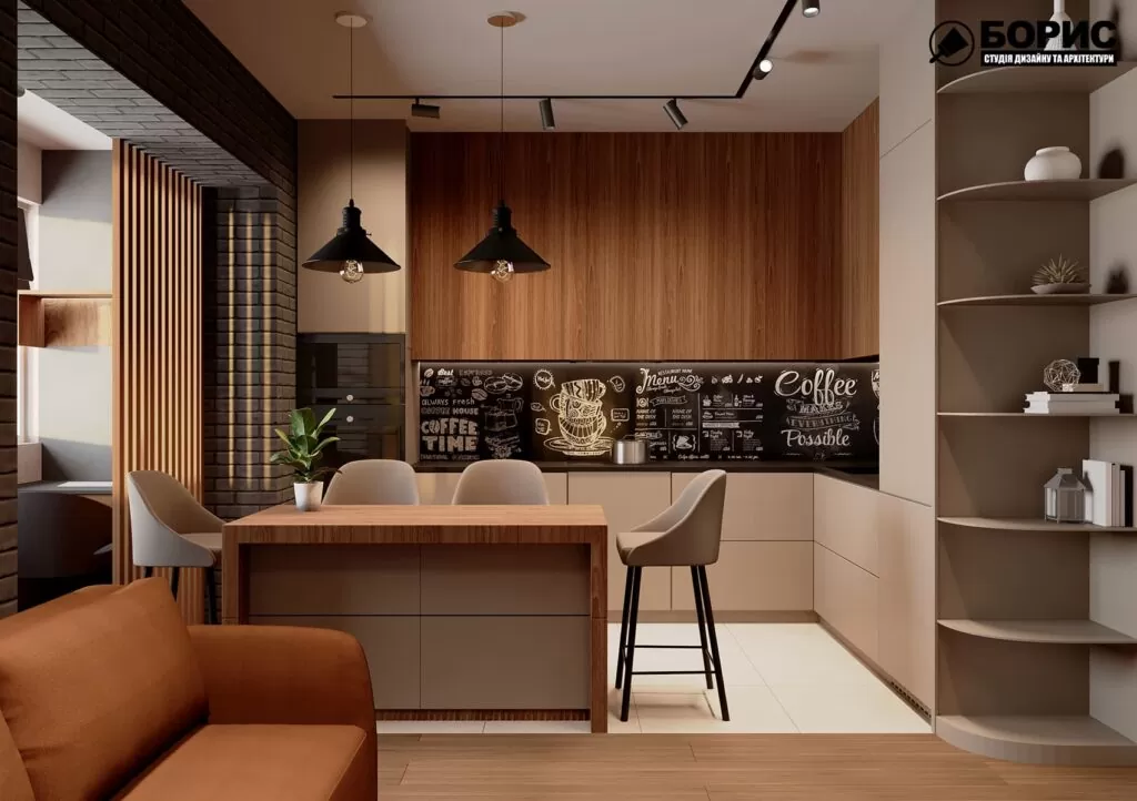 Дизайн-проект інтер’єру однокімнатної квартири ЖК «Річковий квартал»