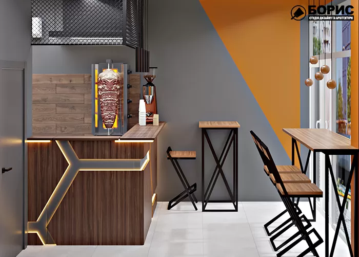 Ремонт кафе і ресторану з сучасним дизайном та м'якими диванами