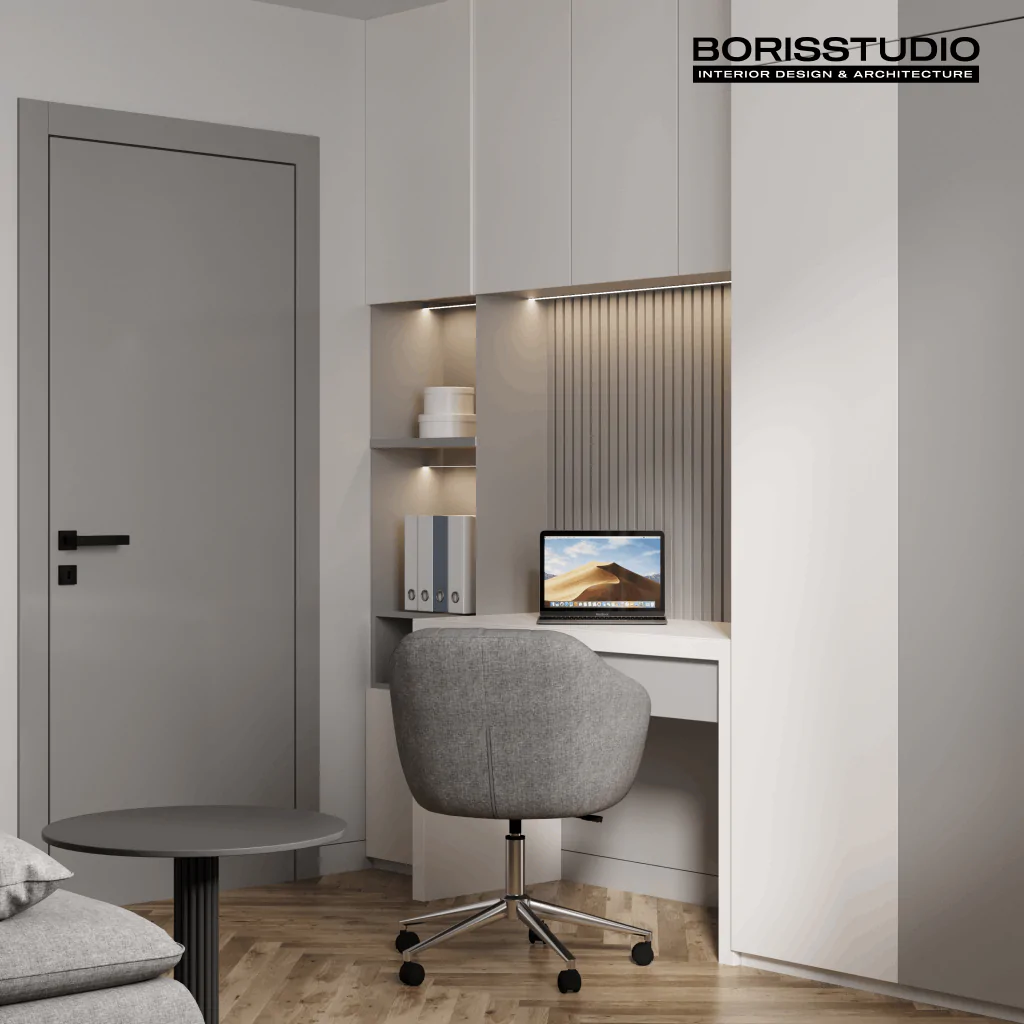 Кабінет в сірому кольорі