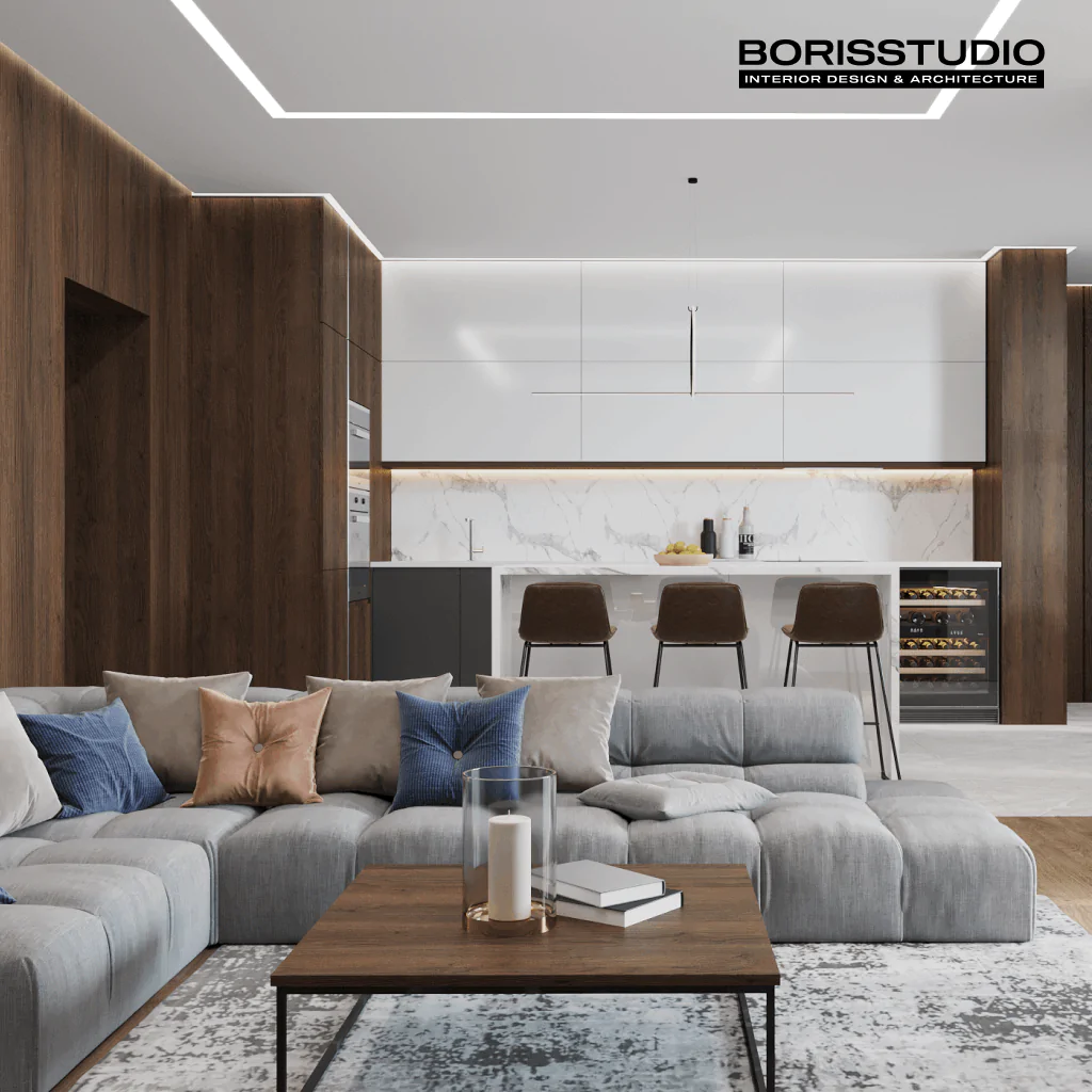 Вітальня в сірому кольорі