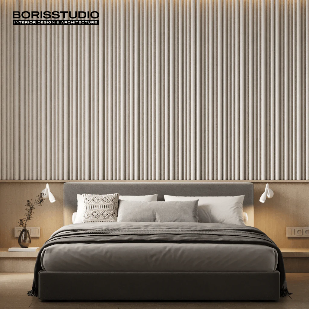 Спальня в сірому кольорі