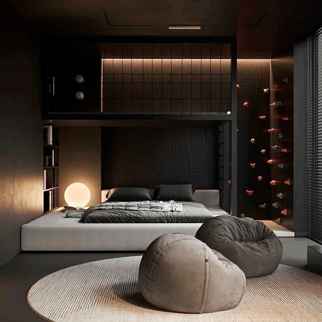 Дитяча кімната заміського будинку в стилі лофт