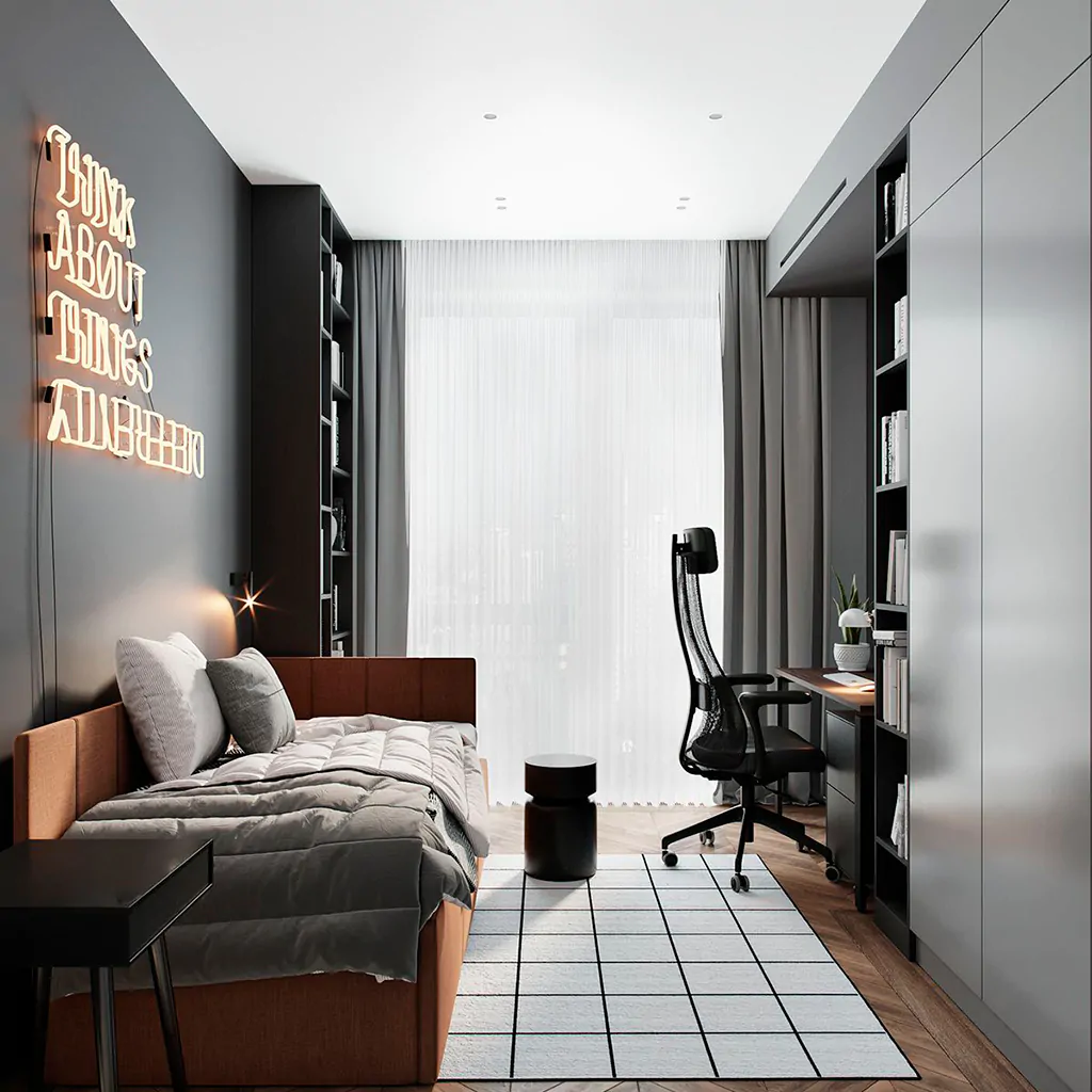 Дизайн-проєкт дитячої кімнати будинку в стилі лофт