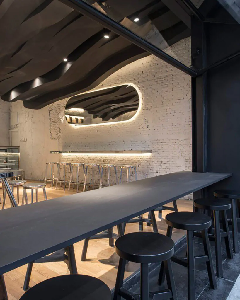 Дизайн кафе, ресторану в стилі hi-tech