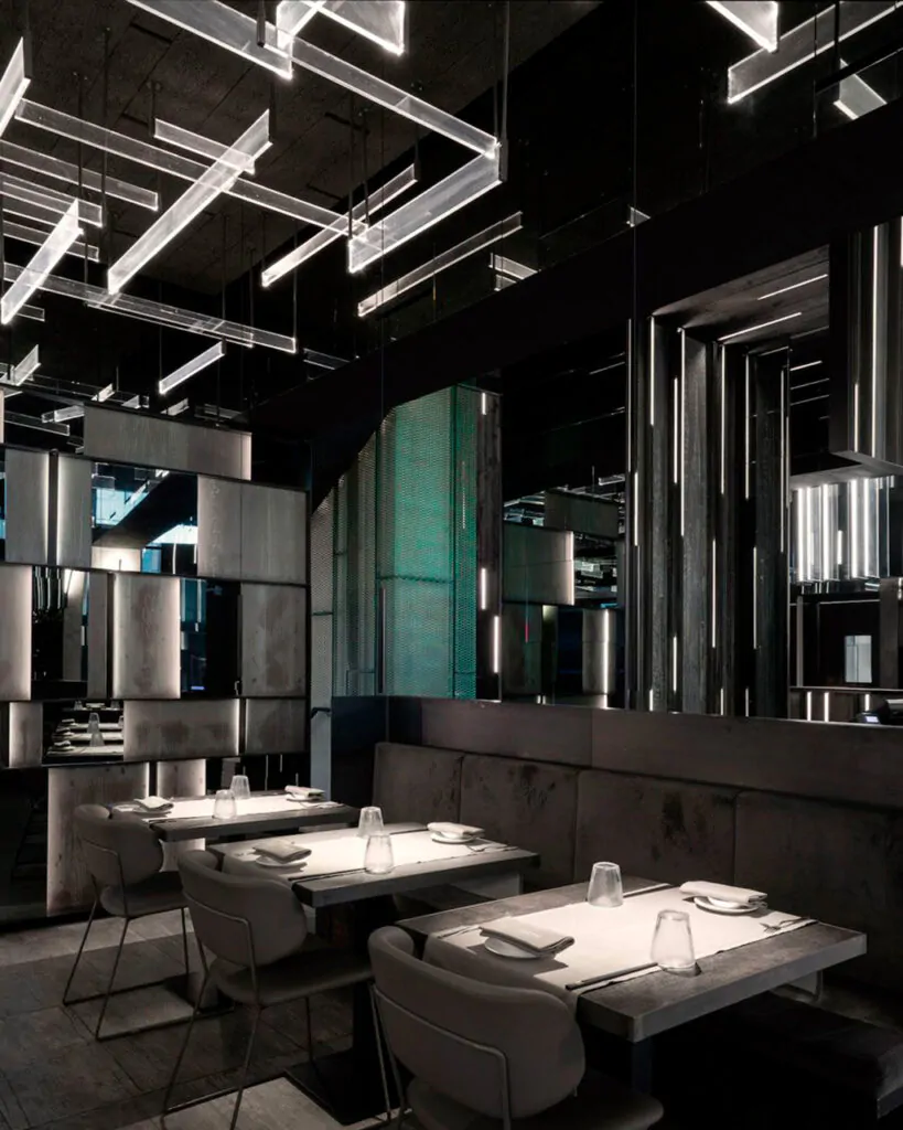 Освітлення кафе в стилі хай-тек