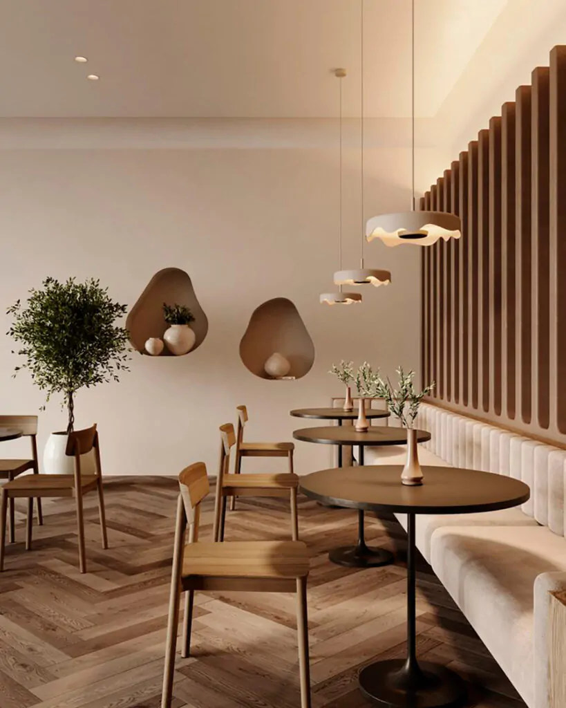 Освітлення для кафе у стилі мінімалізм