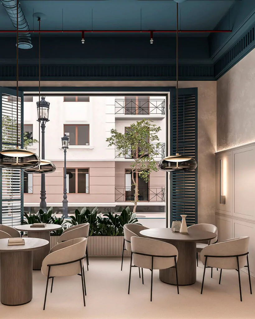 інтер'єр кафе і ресторанів в стилі мінімалізм