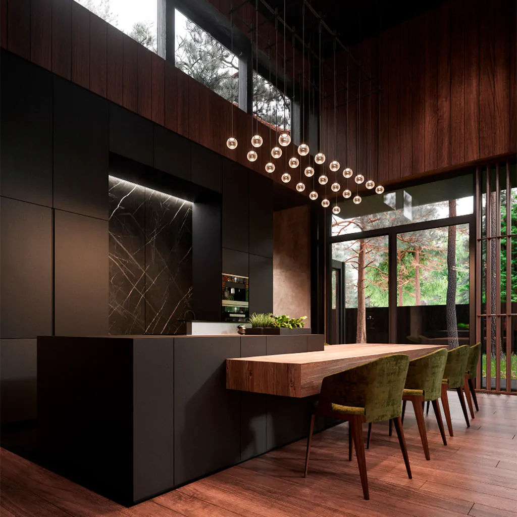 Освітлювальні прилади будинку в стилі лофт