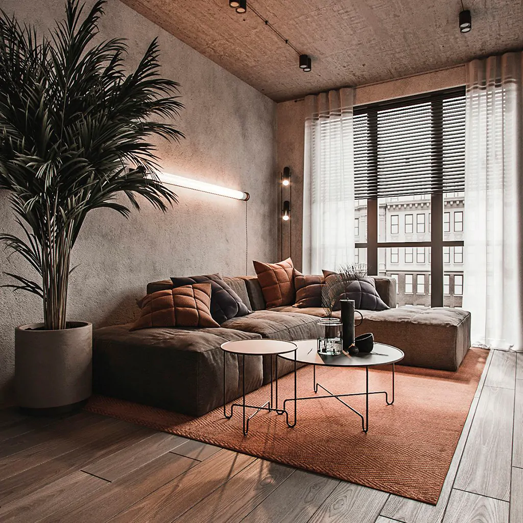 Інтер'єр котеджу в стилі лофт