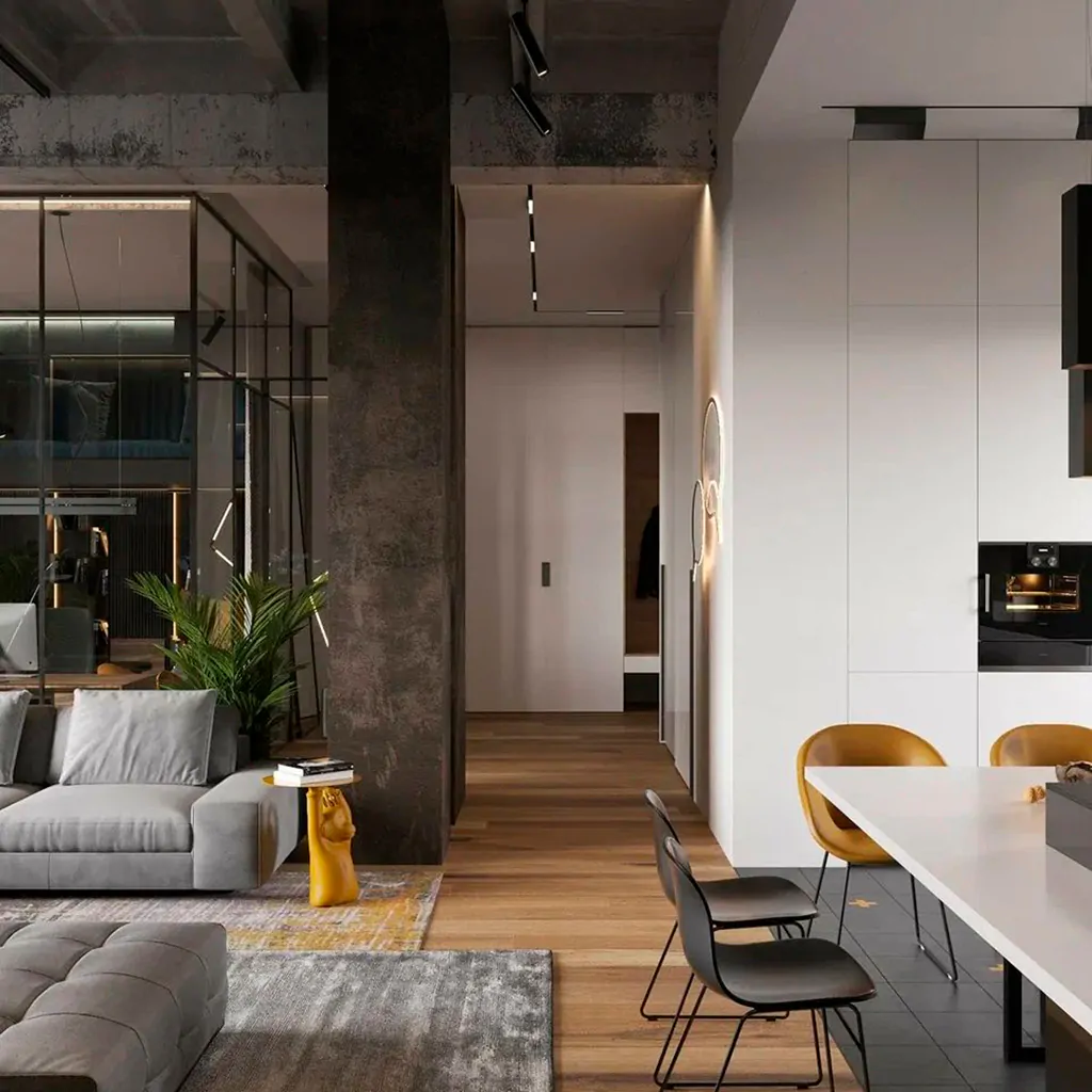 Дизайн інтер'єру будинку в стилі лофт