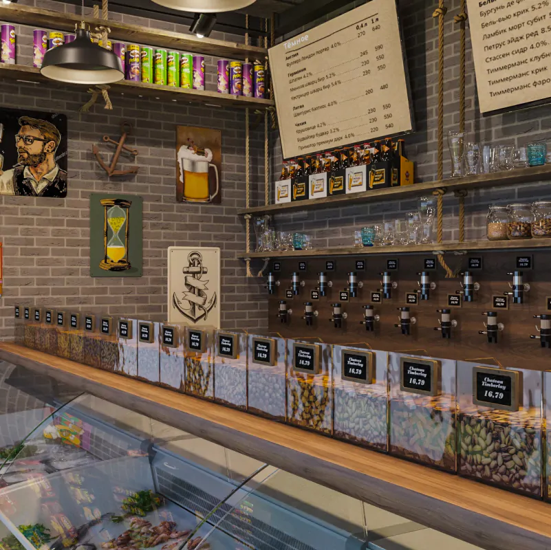 дизайн магазина пива