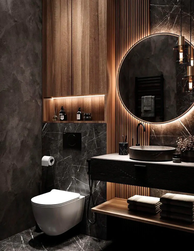 Ванна заміського будинку в стилі лофт