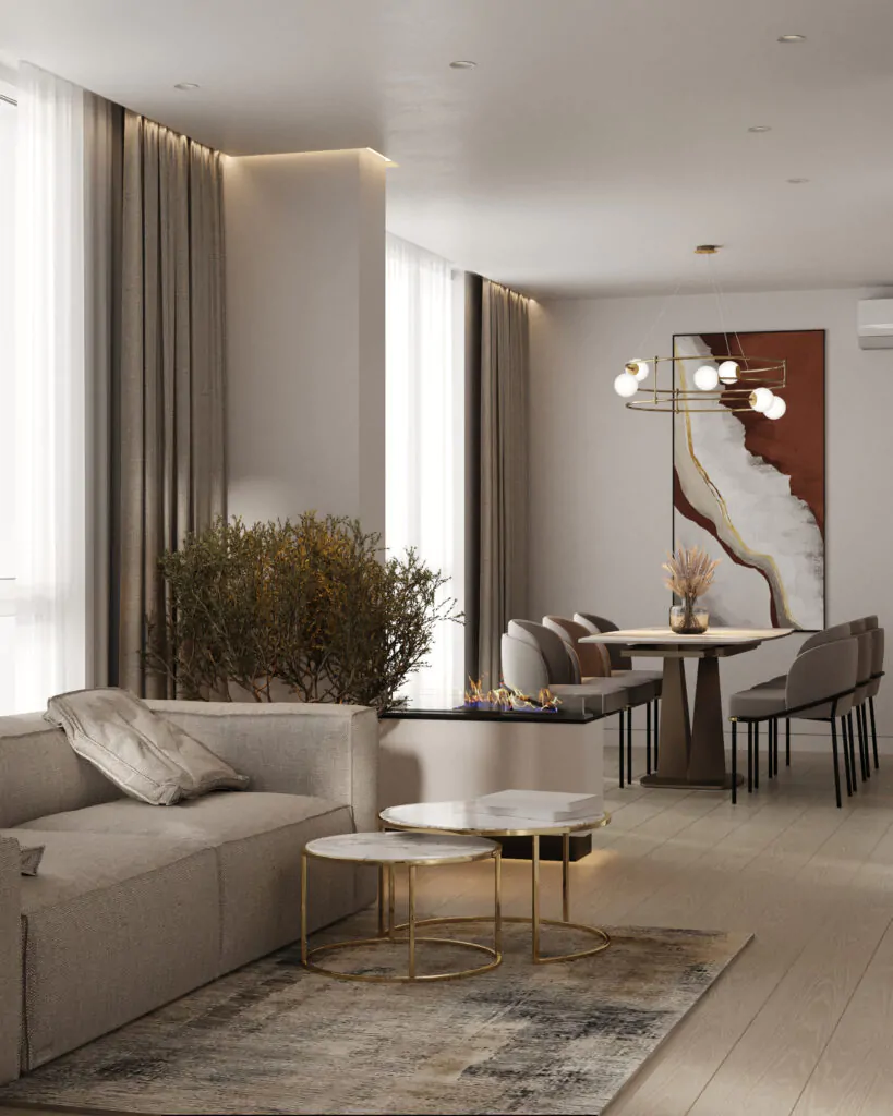 Дизайн-проект інтер’єру трикімнатної квартири у ЖК «Файна Таун»