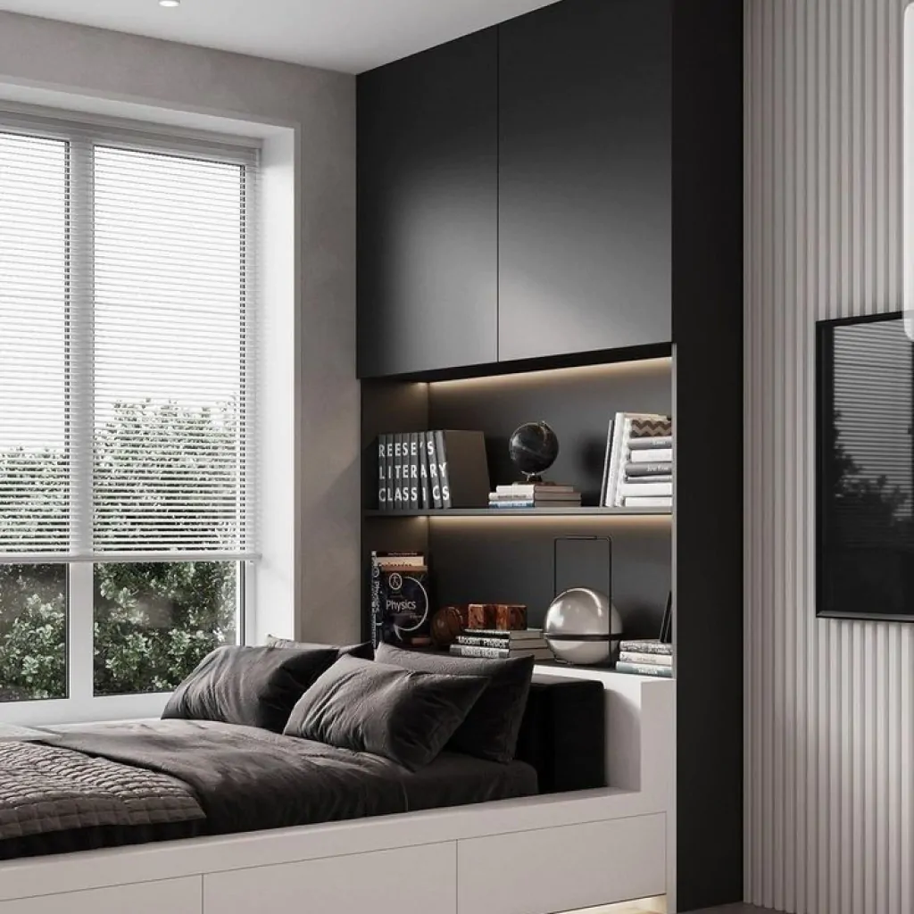 Дизайн інтер'єру дитячої кімнати будинку в стилі хай-тек