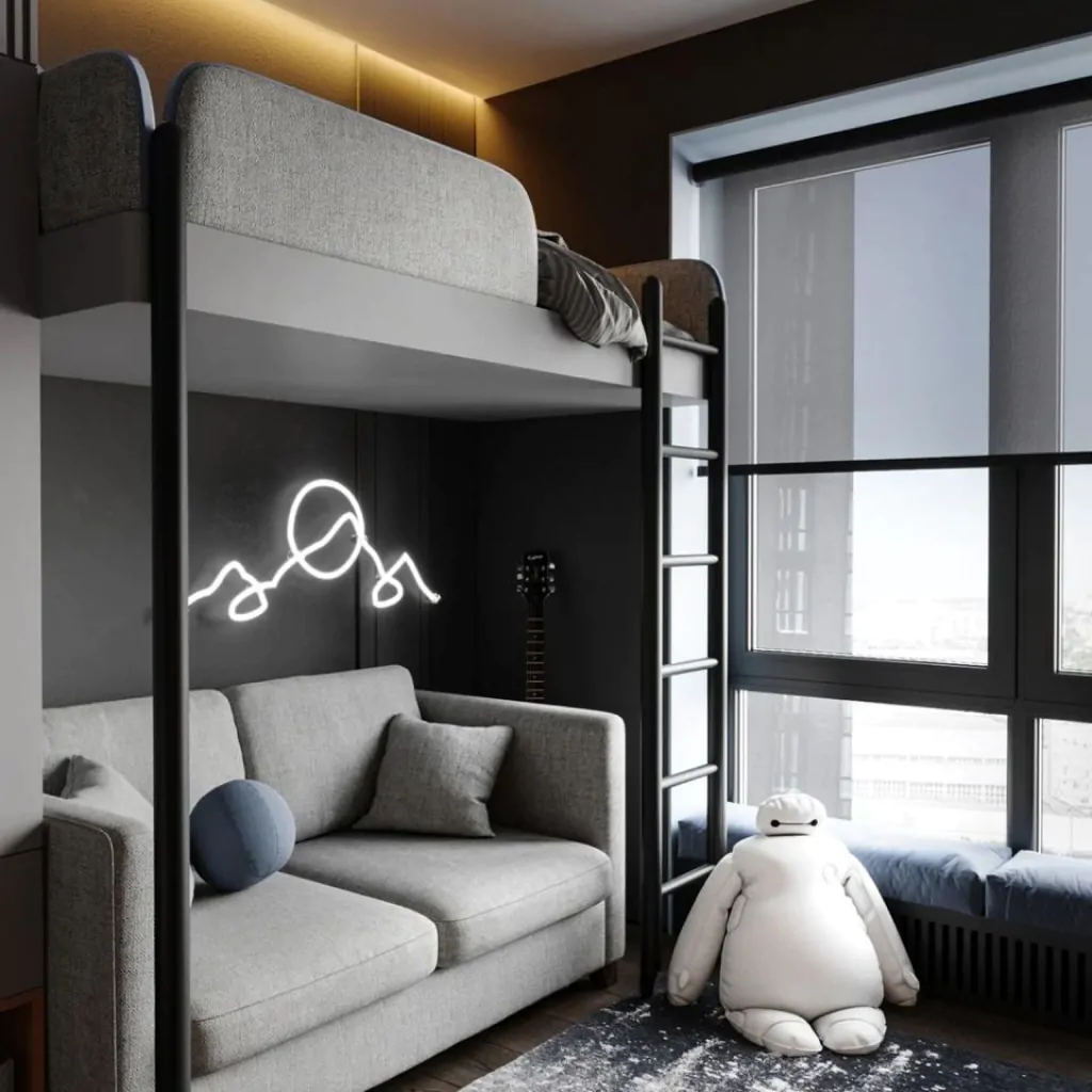 Дитяча кімната в стилі хай-тек у приватному будинку