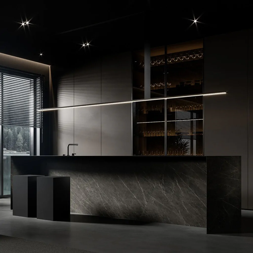 дизайн кухні у стилі хай тек