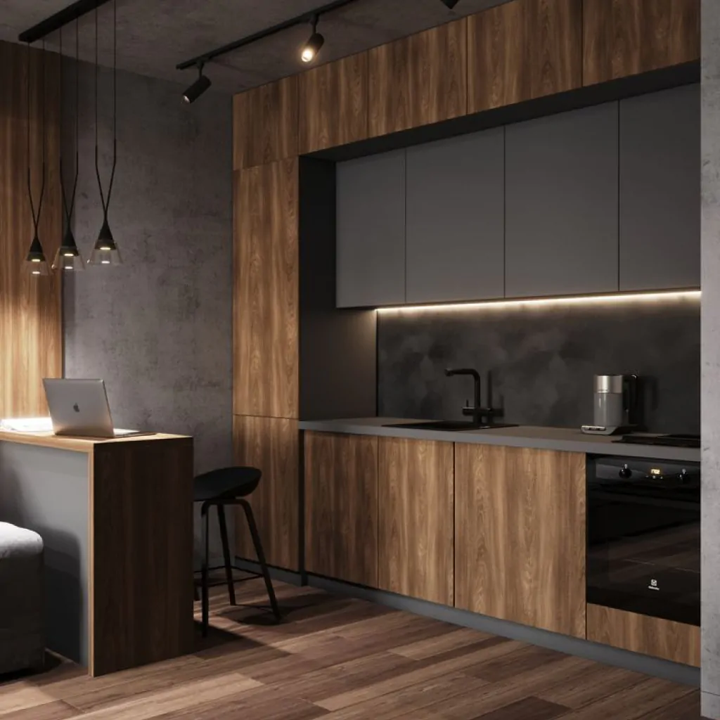 Дизайн кухни в стиле лофт