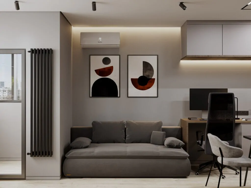 Дизайн-проект квартири-студії у ЖК «Дніпровський»