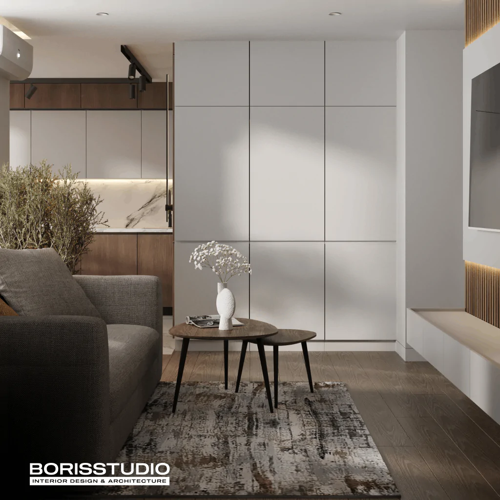 Дизайн-проект квартири, вітальня, фото №14