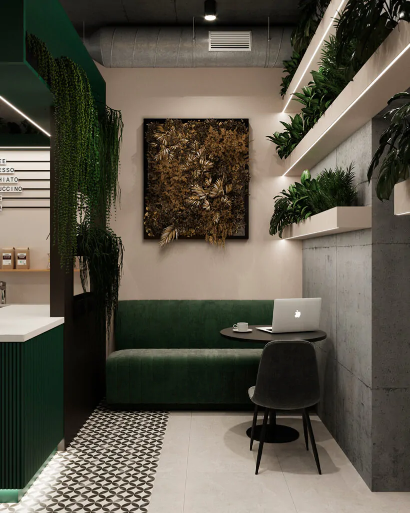 Інтер'єр кафе в стилі лофт