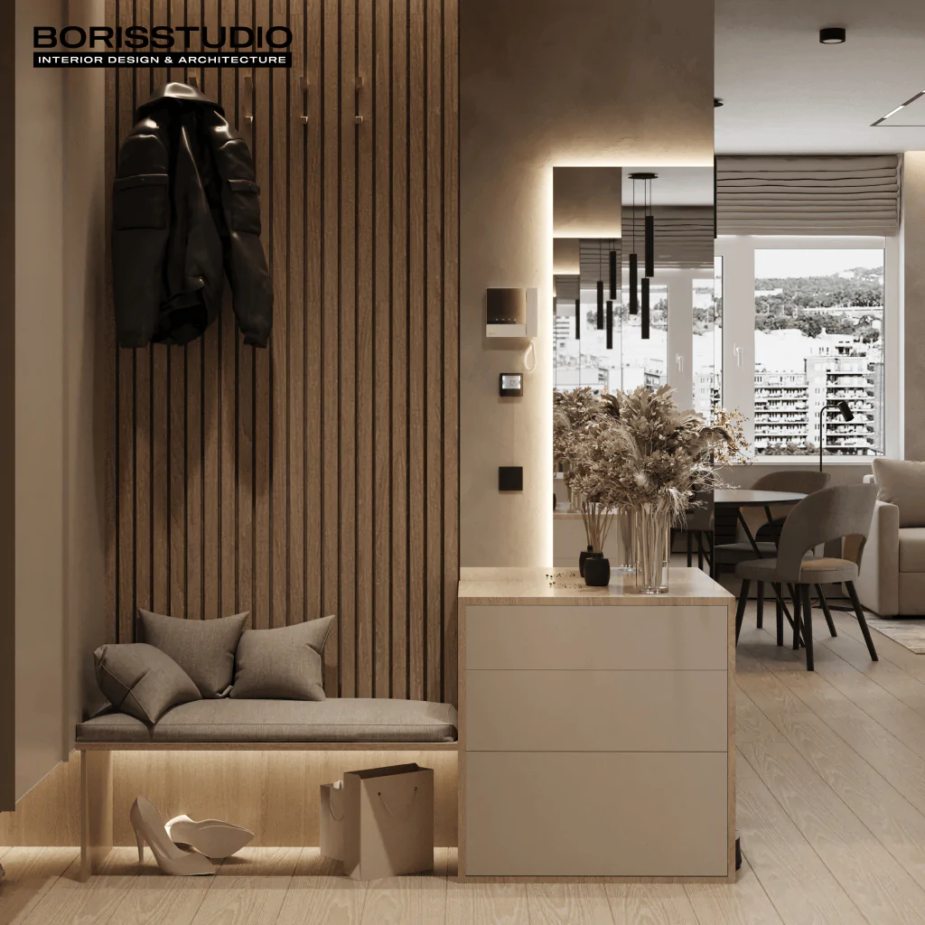 Дизайн-проект однокімнатної квартири, передпокій, фото №1