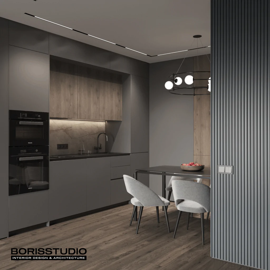 Дизайн-проект интерьера квартиры, кухня, №6