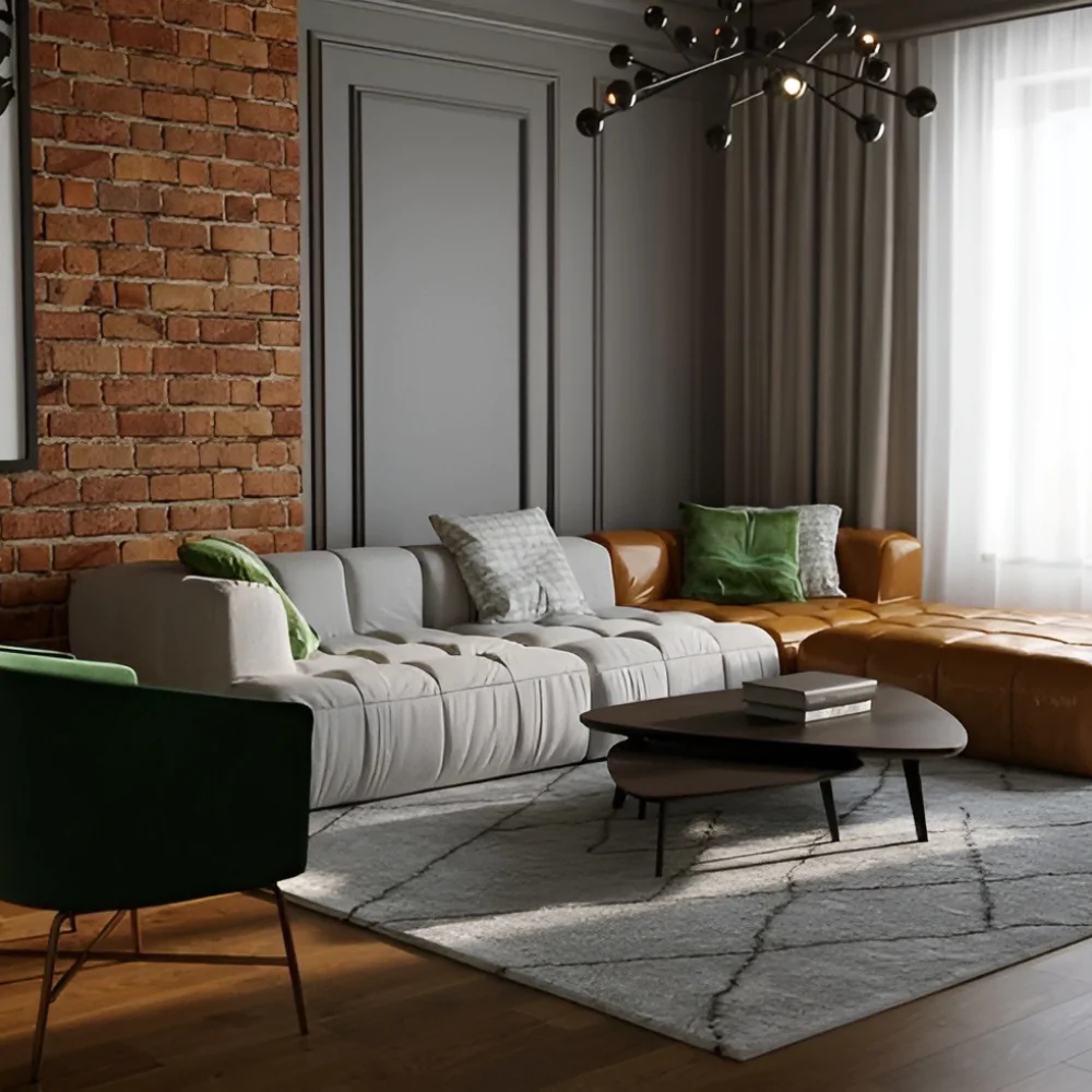 вітальня в стилі лофт