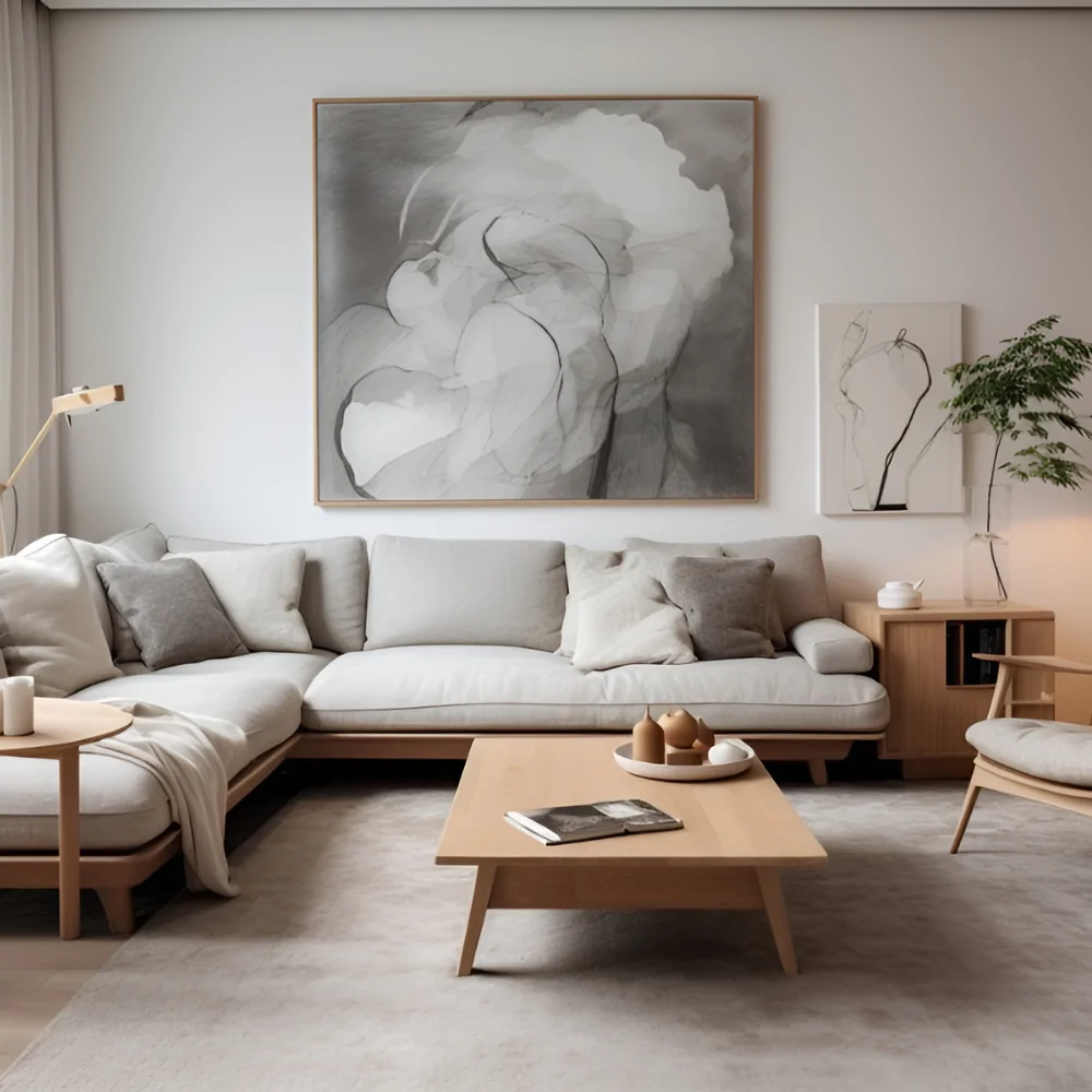 інтер'єр вітальні в скандинавському стилі