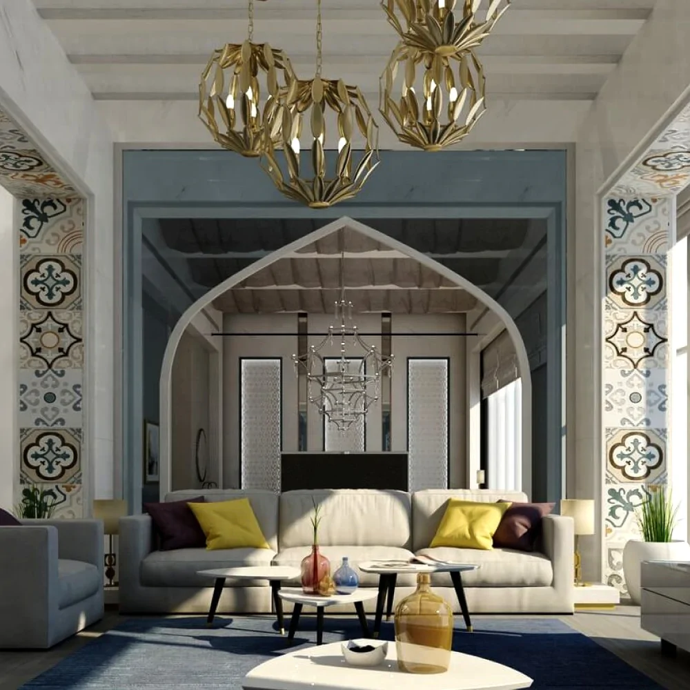 Дизайн інтер'єру вітальні в арабському стилі