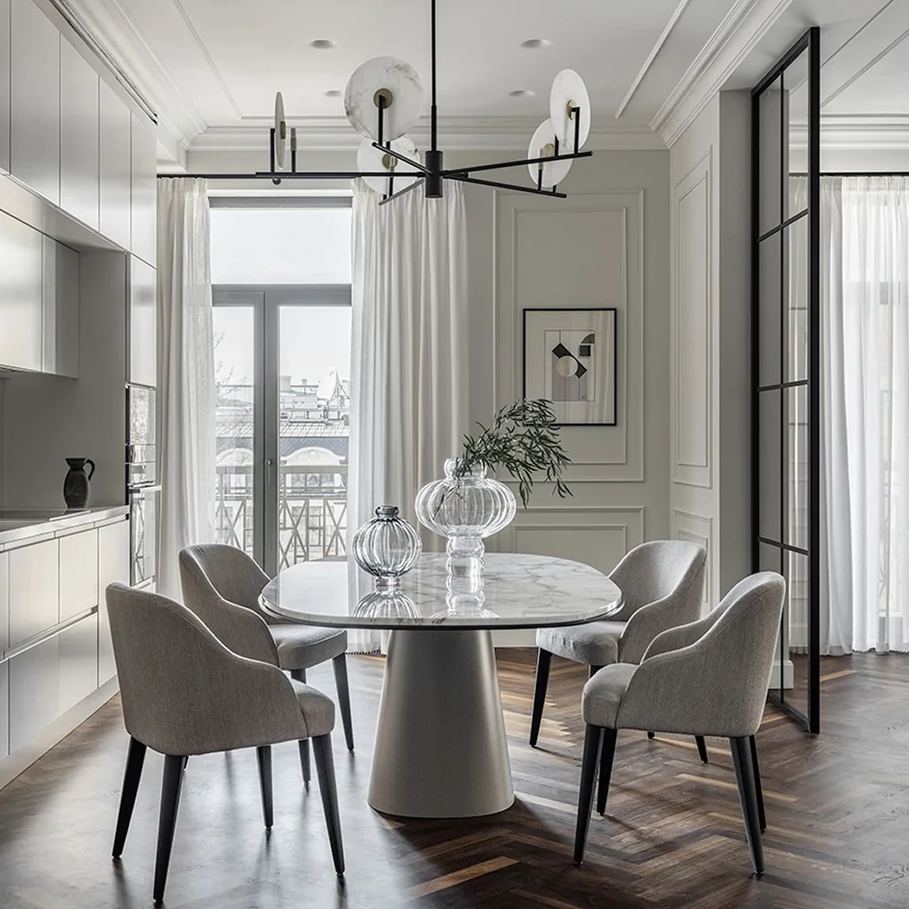 Белая кухня в стиле французский шик