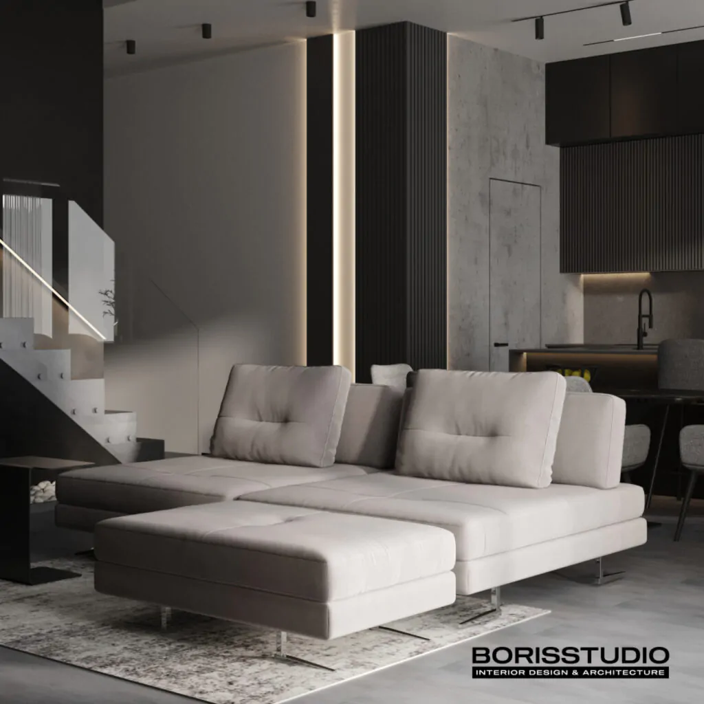 Дизайн інтер'єру вітальні для квартири в Києві