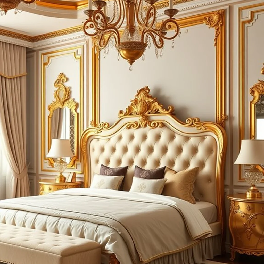 Дизайн спальни рококо