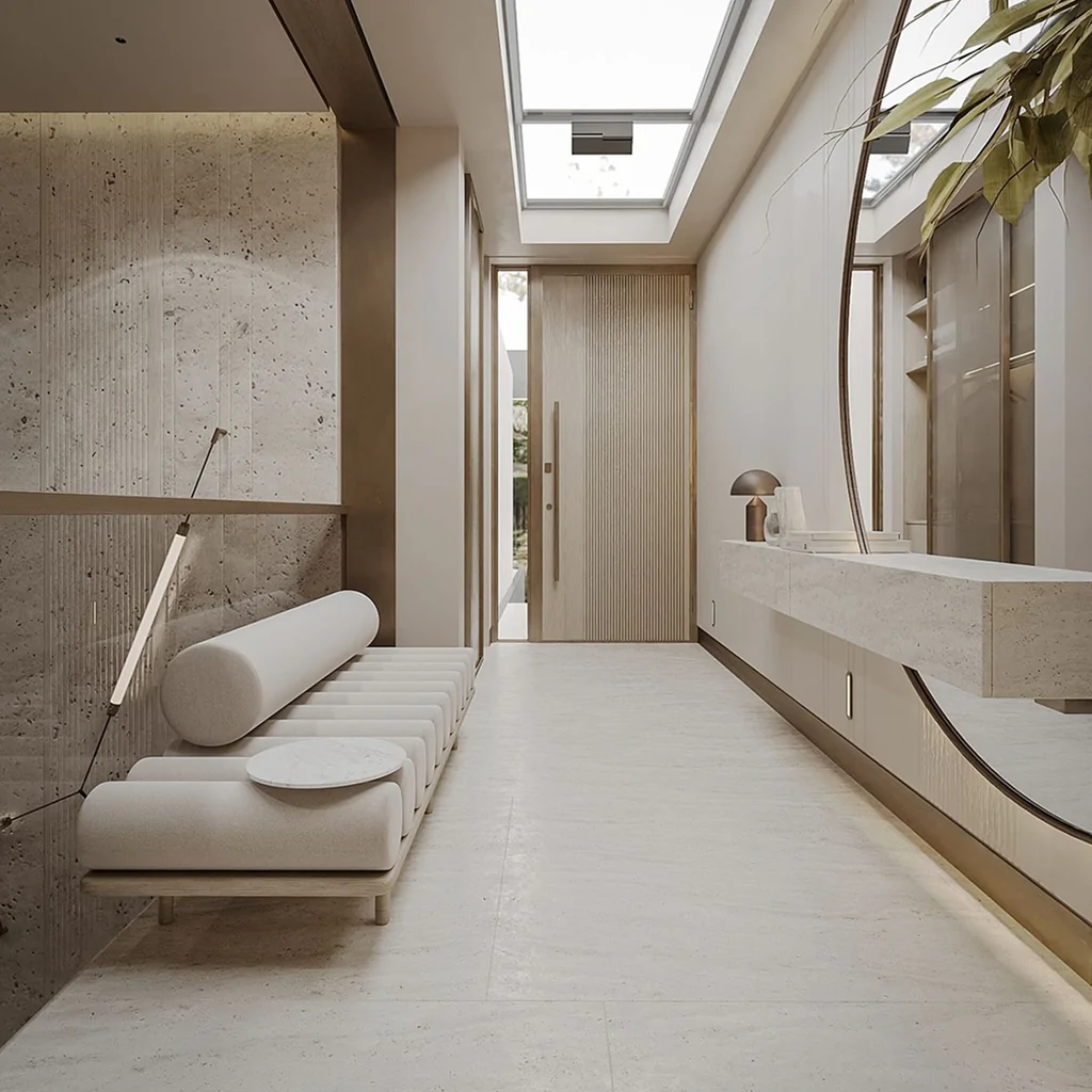 Дизайн светлой прихожей дома