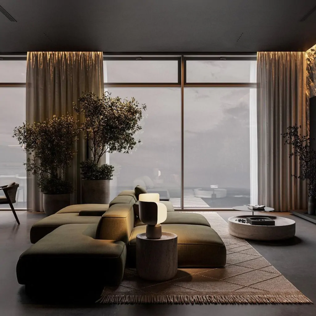 Дизайн-проєкт вітальні в котеджі