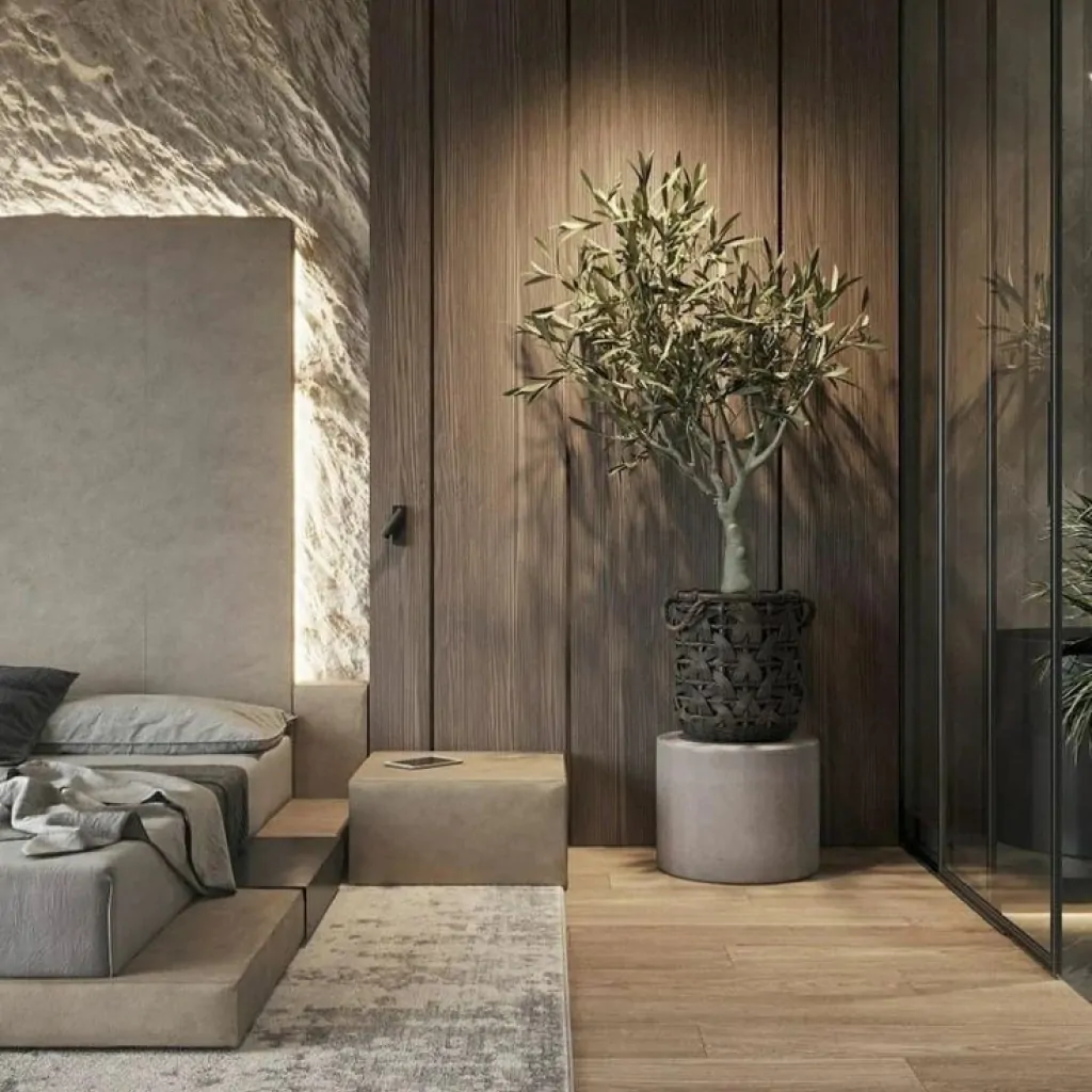 Дизайн інтер'єру спальні в котеджі