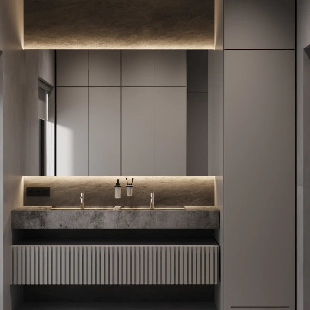 Дизайн интерьера ванной комнаты для виллы под ключ