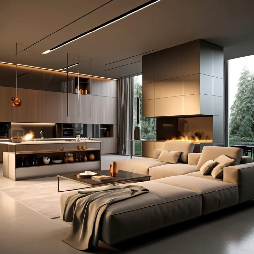 Дизайн-проект интерьера гостиной на вилле